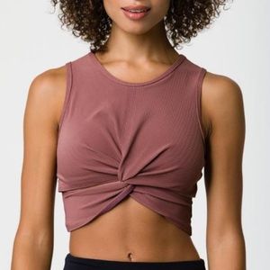 Onzie front twist crop top
